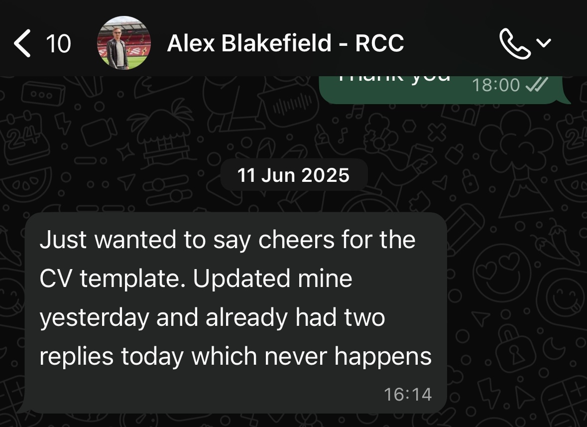 Alex Blakefield - 2 CV replies in one day after years of nothing